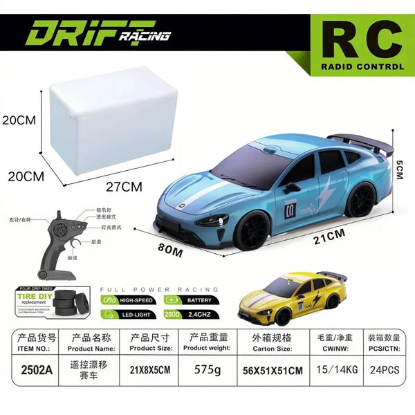 Limited Edition Rc Drift GT3 RS 911 mi SU7 1:24 Drift Racing Car
