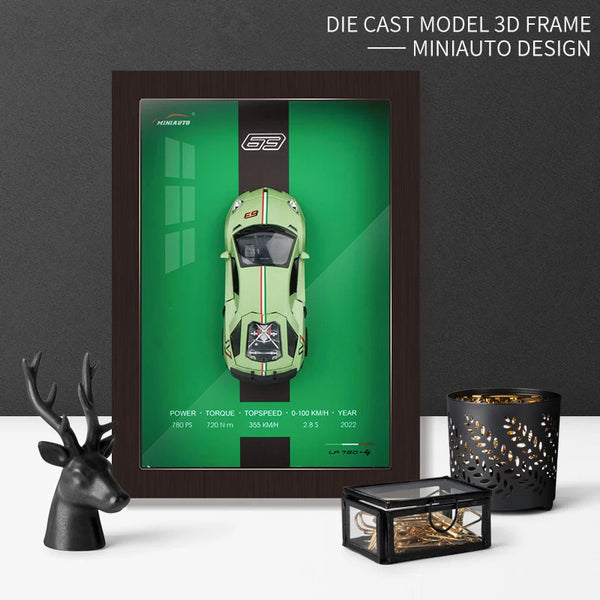 Sports Car 3D Model Photo Frame