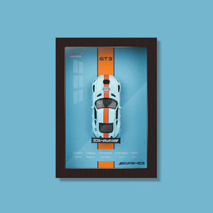 Sports Car 3D Model Photo Frame