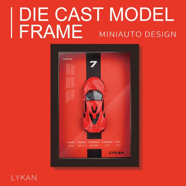 Sports Car 3D Model Photo Frame